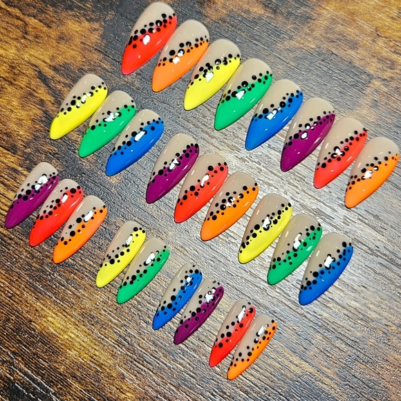 Custom Handcrafted Press On Set - Medium Almond - NWOT - Picture 4 of 8